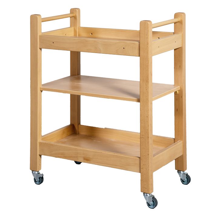 Servierwagen Massivholz, 3 Borde 60 x 32 cm